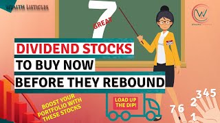 7 Great Dividend Stocks to buy before they rebound🔥 | 7 Great buying opportunity. Buy the dip Now$$🔥