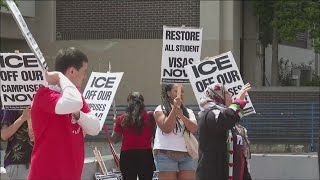 Gsu Protest Following Visa Threats