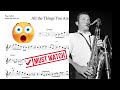 Stan Getz's tenor sax solo TRANSCRIPTION on 'All the Things You Are' (Bb)