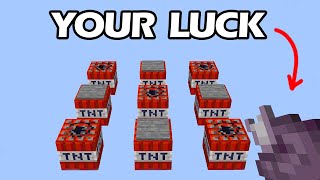 your luck in minecraft be like: