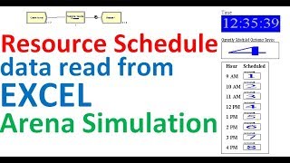 Resource Schedule data read from EXCEL arena simulation