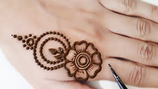 One Finger Mehndi Style Design - Back Hand Finger Mehndi Designs Easy - Mehandi Designs For Fingers