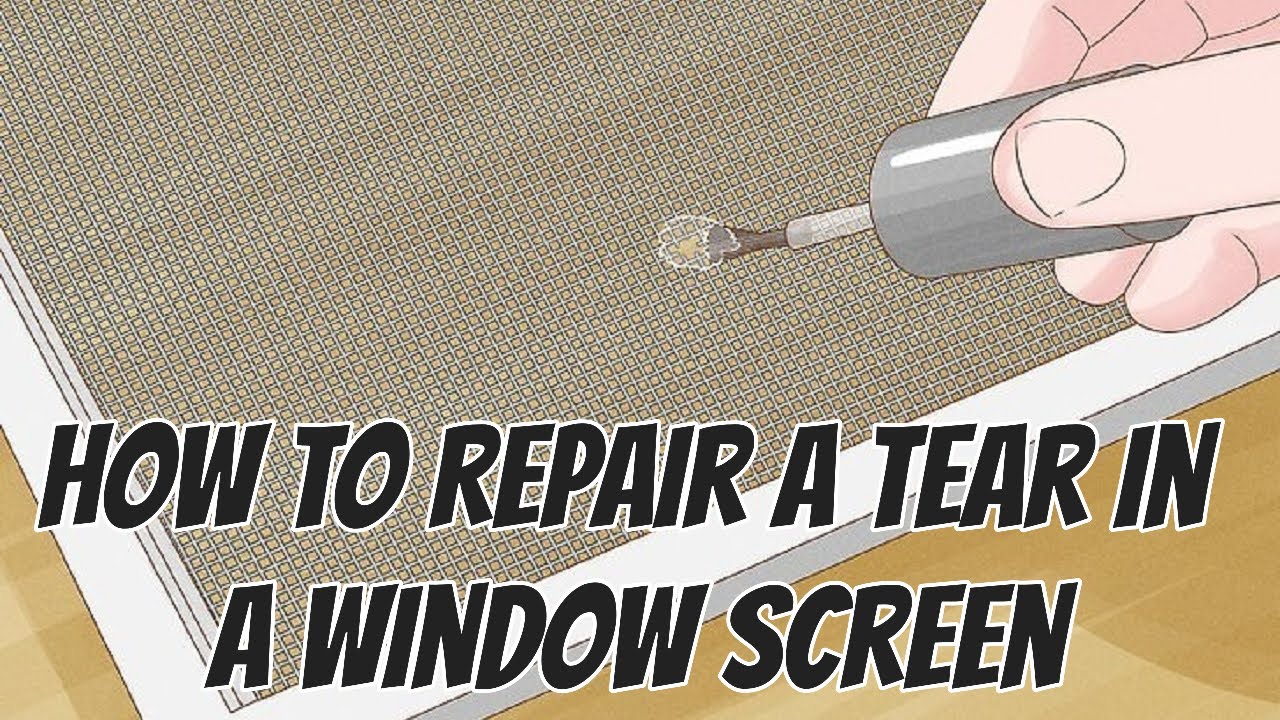 How To Repair A Tear In A Window Screen - YouTube