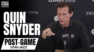 Quin Snyder Recaps Utah Jazz Loss vs. Memphis & Reacts to How Utah Handled Ja Morant/Desmond Bane