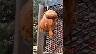 户外碳烤鸡      Swiss Style BBQ the Chicken on Charcoal!