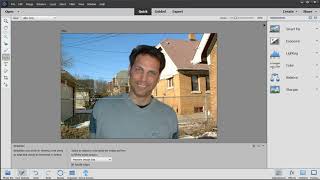The Quick photo cleanup workspace in Photoshop Elements
