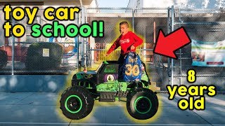 LETTING OUR 8 YEAR OLD SON DRIVE TO SCHOOL **POWER WHEELS TO SCHOOL** | The Royalty Family