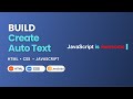 🚀 Auto Typing Text Effect Using HTML, CSS & JavaScript | Easy Beginner Web Animation Project