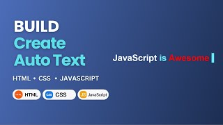 🚀 Auto Typing Text Effect Using HTML, CSS & JavaScript | Easy Beginner Web Animation Project
