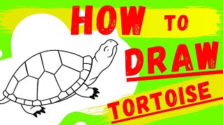 How to draw a Tortoise Step by Step  Easy drawings