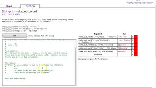 Codingbat - make_out_word (Python)