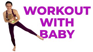 Full Body Workout With Baby | Exercise With Baby! (Babywearing or Hold Baby)