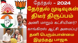 Breaking News : தேர்தல் முடிவுகள் திடீர் திருப்பம் தனி பெரும்பான்மை இழந்தது பாஜக | காங்கிரஸ் ஆட்சி