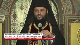 PRIVEGHERE ȘI PROCESIUNE LA HRAMUL ISTORIC DE LA MĂNĂSTIREA COȘOTENI