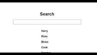 Build a search filter using JavaScript