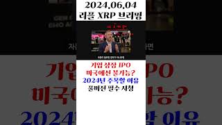 기업 상장 IPO 미국에선 불가능? 2024년 주목할 이유 #shorts #리플