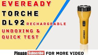 Eveready Digi Led DL92  Rechargeable Torch Unboxing \u0026 Quick Test in Hindi