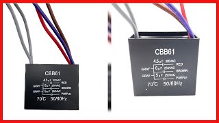 New CEILING FAN CAPACITOR CBB61 4.5uf + 6uf + 5uf 5 WIRE 250V