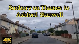 Sunbury on Thames Staines to Ashford Stanwell - England UK 🇬🇧