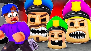 ROBLOX POLICE HEAD FAMILY ESCAPE! (ALL ENDINGS UNLOCKED!)