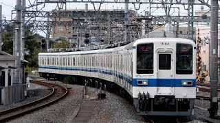 東武8000系 8164F 急行柏行き 春日部駅到着