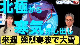 【専門家解説】来週は強烈寒波で大雪　北極付近から日本へ強い寒気が押し出される　ウェザーニュース予報センター