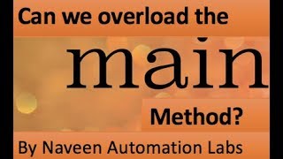 Can we overload a main() method in Java? || Java Interview Question