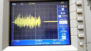 【自作】筋電位センサー試作機で背屈の筋電図を測定する。