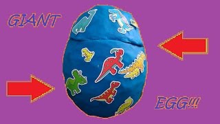 Giant Dinosaur Egg Play Doh Jurassic Toys Giant Surprise Playdough Egg