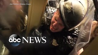 Video shows mobs attacking Capitol police as investigators ramp up search for rioters l GMA