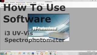 How to use software i3 Spectrophotometer