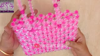 Crosscut Beads Handbag Making Tutorial For Beginners @Sai Craft Works