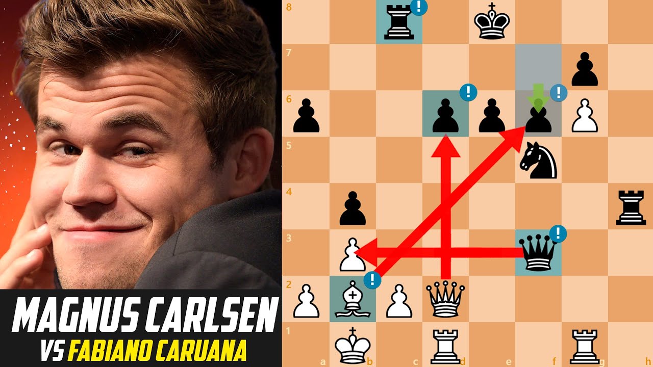 INSANE MIDDLE GAME By Magnus Carlsen Against Fabiano Caruana - Aimchess ...