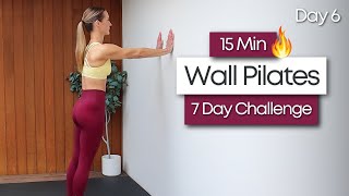 15 MIN WALL PILATES FOR UPPER BODY (Fusion Workout) | 7 Day Wall Pilates Challenge - Day 6