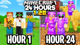 WE Played Minecraft 1.20 for 24 Hours STRAIGHT. Here's what happened