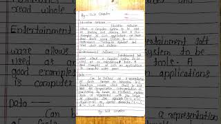 education software and entertainment software #computer #course #notes #answer #question #software