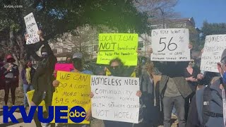 Neighbors protest proposed hotel for homeless in Austin | KVUE