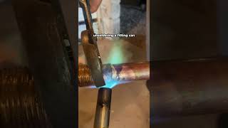 How To Un Solder a Copper Fitting #shorts #plumbing #plumber #soldering #copper #loop