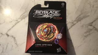 Beyblade Burst Pro Series Lord Spryzen Unboxing And QR Code