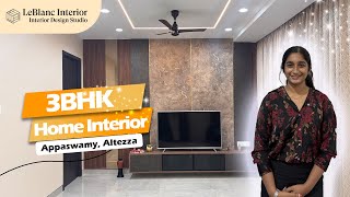 3BHK Home Interior Design Trends for 2025 | Altezza - Appaswamy | LeBlanc Interior🥰