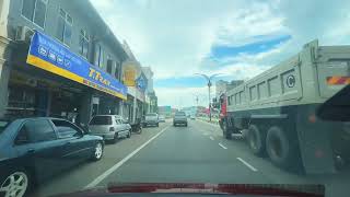 Driving ASMR - Driving from Segamat to Muar [Overcast/Light Rain/Calm]