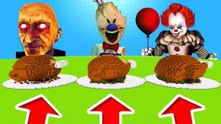 Minecraft PE : DO NOT CHOOSE THE WRONG TURKEY! (Grandpa, Ice Scream & Pennywise)