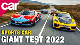 Sports Car Giant Test 2022 – Ferrari vs Porsche vs McLaren & more! | CAR magazine (4K)