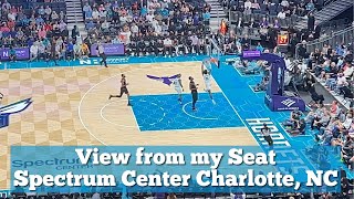 Spectrum Center Seat View of Section 225 Row A Seat 19 Charlotte Hornets Game - See Views from Seats