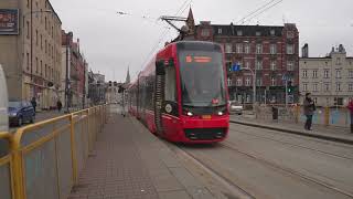 Poland, Katowice, tram 15  ride from Granicza to Sosnowiec Glowny PKP