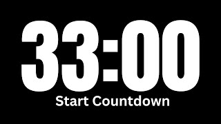 33 Minute Time │ Countdown Timer 33 Minutes │ Silent Timer