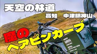 【バイク初心者は行くな！】高知 中津明神山　最強の酷道にバイク女子発狂！