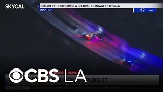 Carjacking suspects run into Whittier neighborhood on foot following lengthy pursuit