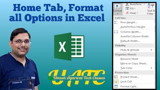 Format Options in Home Tab Excel 2016