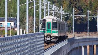 常磐線701系+E721系原ノ町行き@坂元駅到着（2022.12）